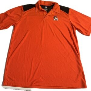 Florida Marlins Orange Polo Shirt Men's Size‎ XL Genuine MLB Merchandise